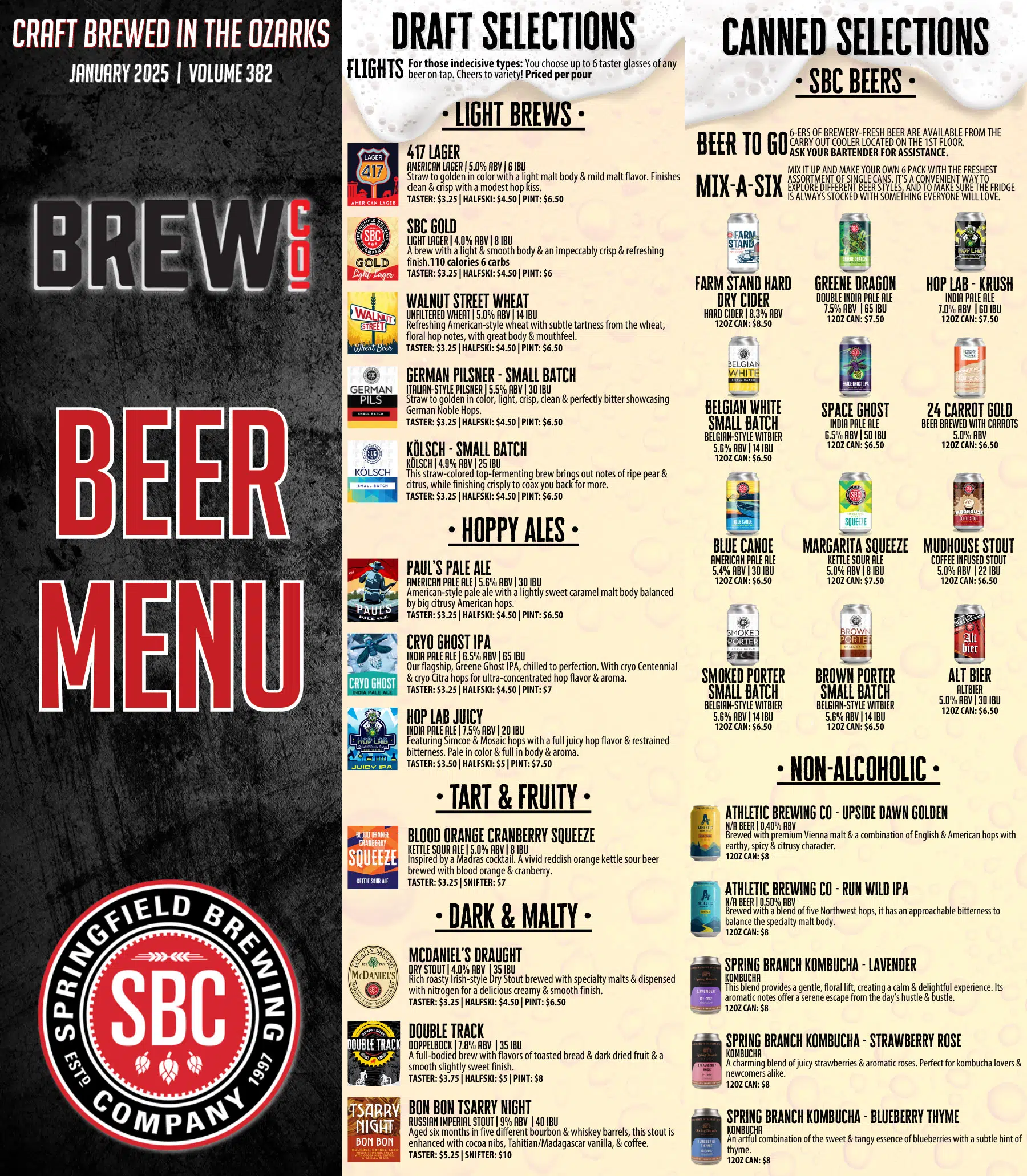 Beer Menu