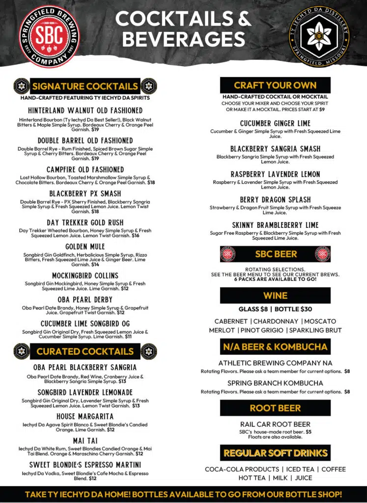 BrewCo Taproom Cocktails & Drinks